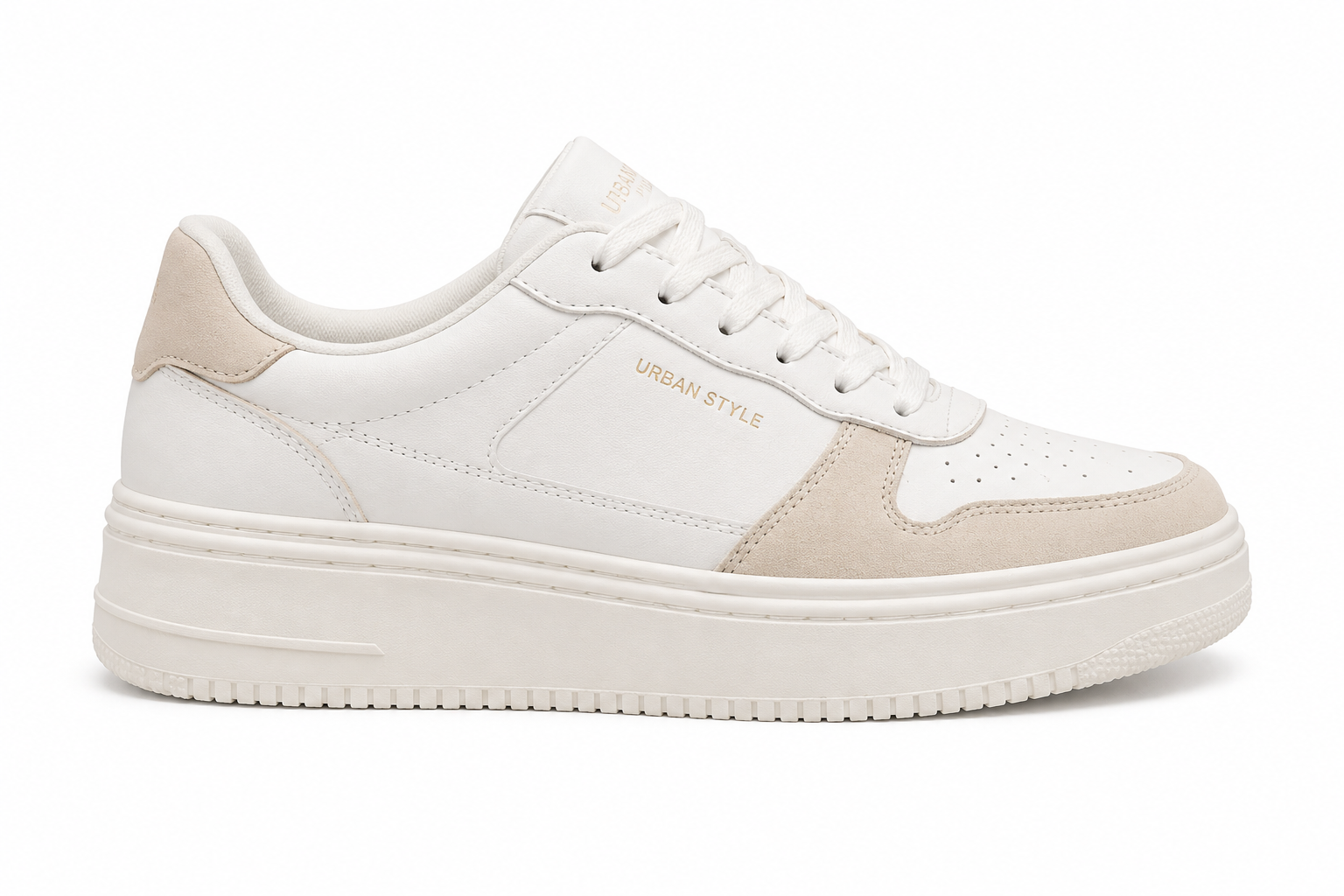 1399885e 250f 492b 92ee 354da0f03788 Sneakers blanches pour femme avec détails beige.